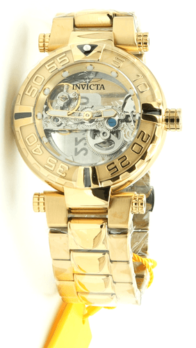 Invicta Subaqua Nebula Automatic Men's 47mm Gold tone Skeleton Dial Watch - Thumbnail 4