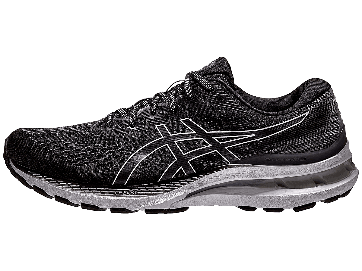 Asics Men's Gel Kayano 28 Running Shoes Black/White 12.5 M - Thumbnail 3