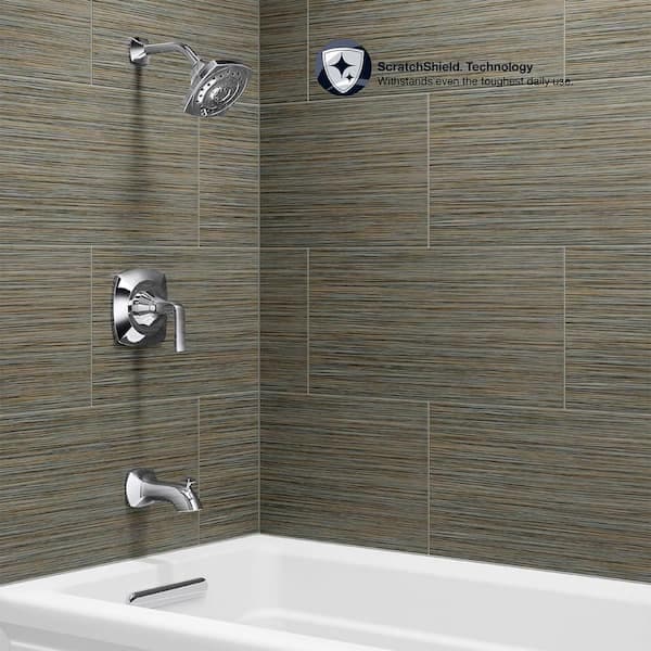 KOHLER Rubicon 1-Handle 3-Spray Wall-Mount Tub and Shower Faucet Valve Included - Thumbnail 3