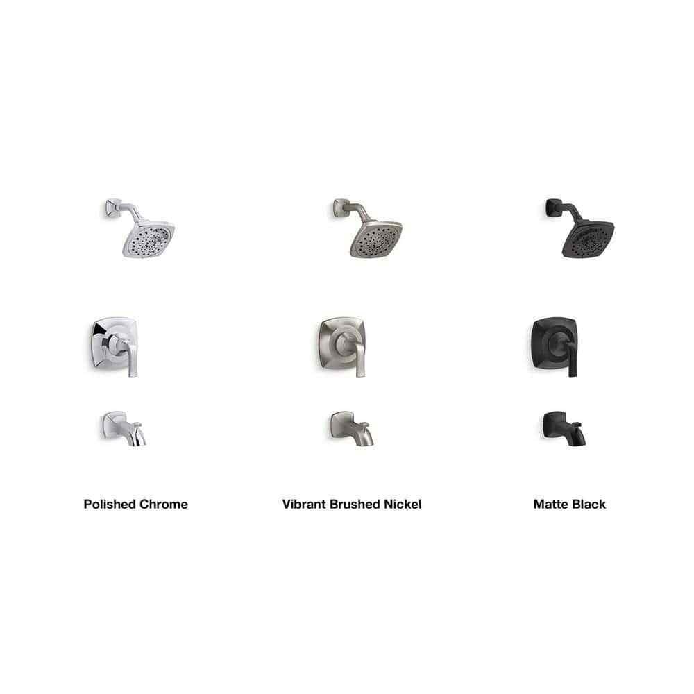 KOHLER Rubicon 1-Handle 3-Spray Wall-Mount Tub and Shower Faucet Valve Included - Thumbnail 5