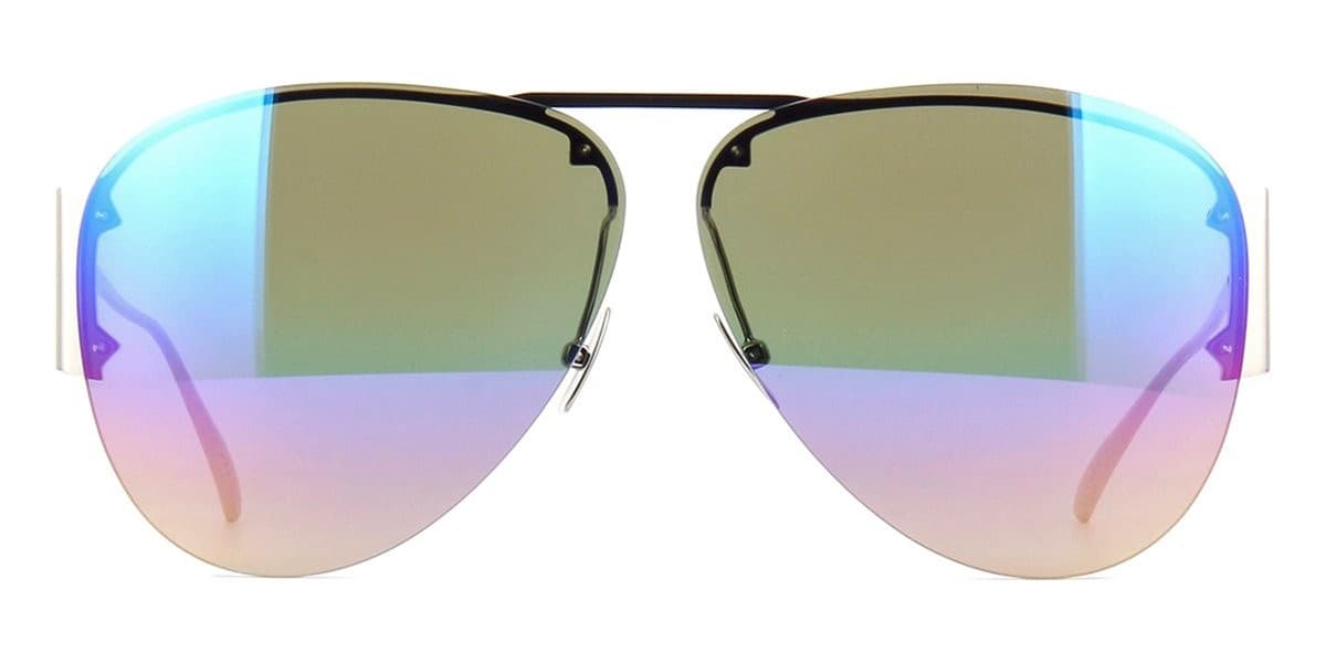 BOTTEGA VENETA BV1066S 001 Pilot Navigator Rainbow Mirror Women's Sunglasses - Thumbnail 3