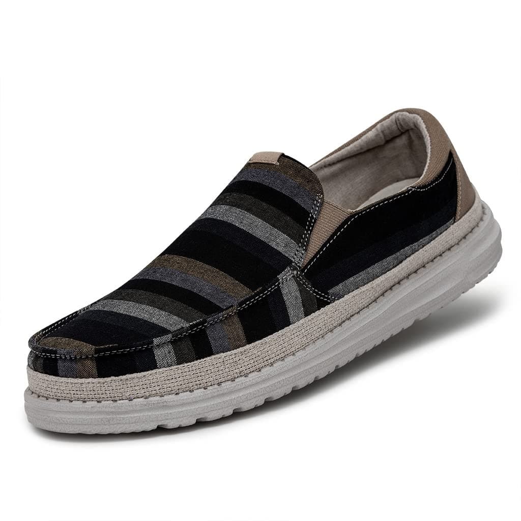 Hey Dude Men's Thad Stripes Blue Slip On Shoes light weight Size 8 M - Thumbnail 4
