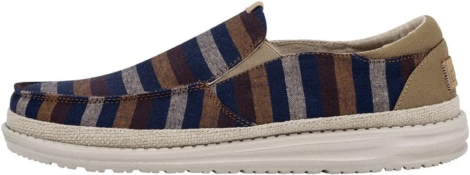 Hey Dude Men's Thad Stripes Blue Slip On Shoes light weight Size 8 M - Thumbnail 3