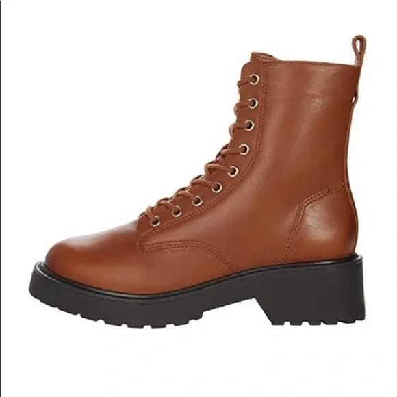 Steve Madden Women’s Tornado Brown Leather Combat Boots Size 10 M Chunky Lug - Thumbnail 3