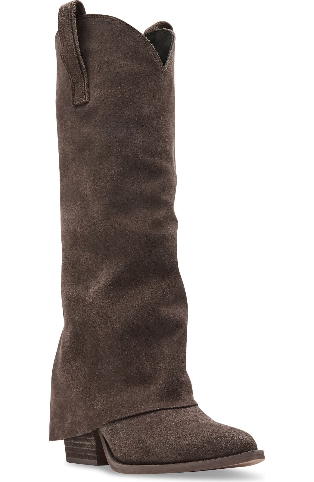 Steve Madden Women's Sorvino Taupe Suede block heel 11 Medium - Thumbnail 2