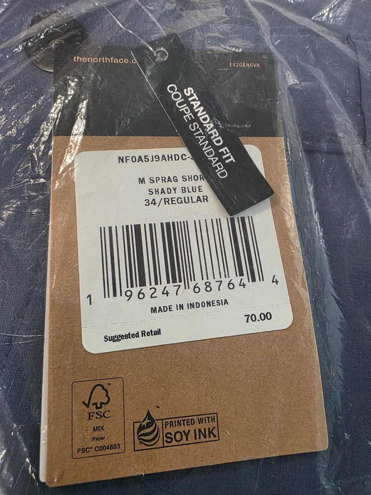 NEW The North Face 7" Shorts Shady Blue Mens 34 Hiking Stretch - Thumbnail 5