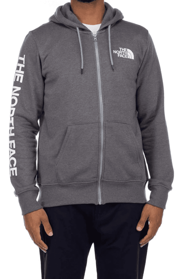 The North Face 80/20 Half Dome Full Zip Mens Hoodie TNF Grey Heather Small - Thumbnail 4