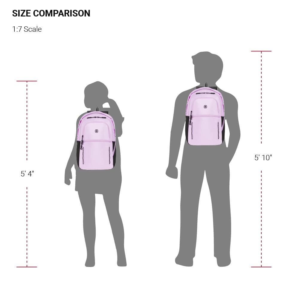 SwissGear Versa Laptop Backpack, Pastel Lilac, 18.25"x12.5"x6.25" - Thumbnail 9