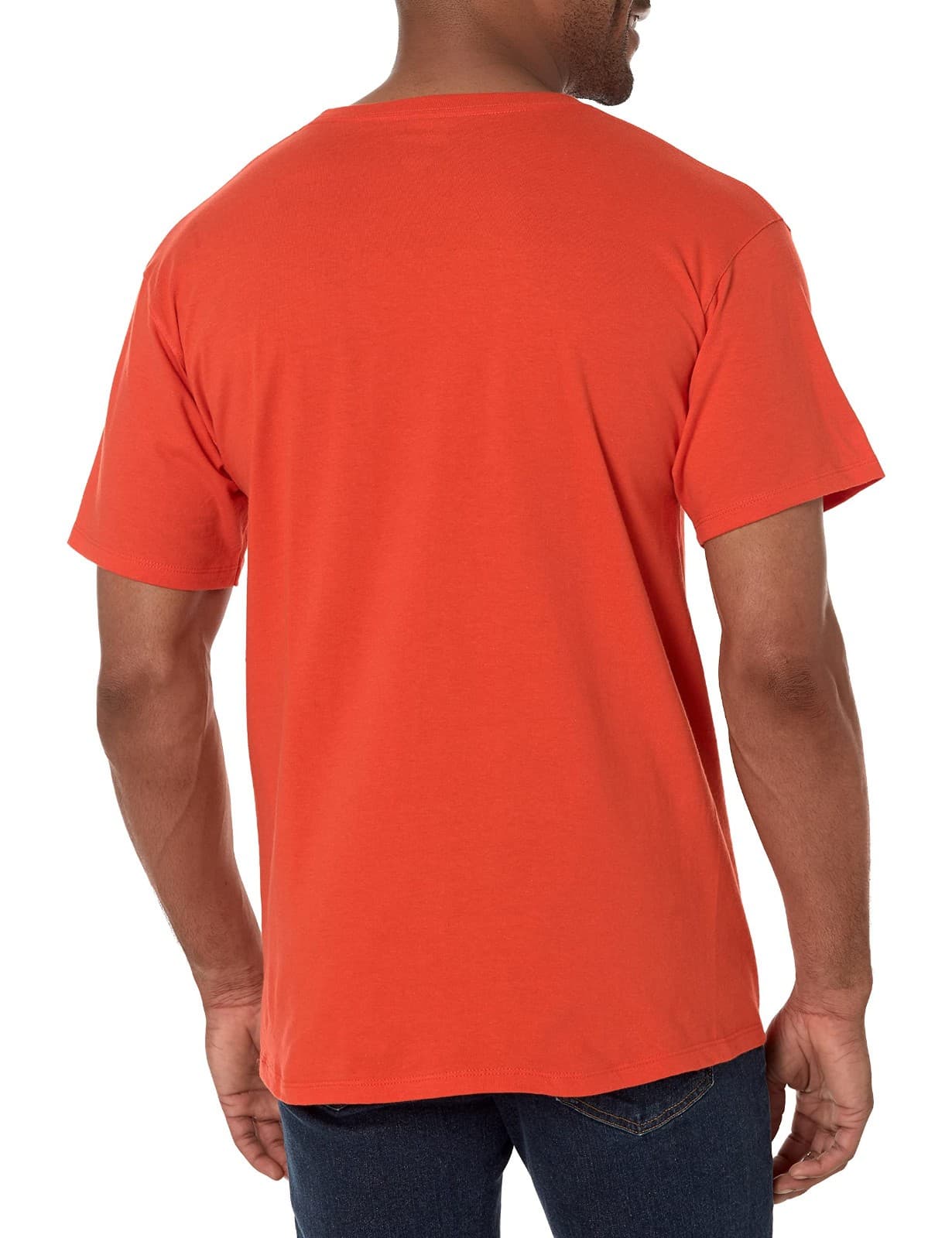 NWT Champion Men’s SS Classic Script Logo T Shirt Spicy Orange LARGE - Thumbnail 2