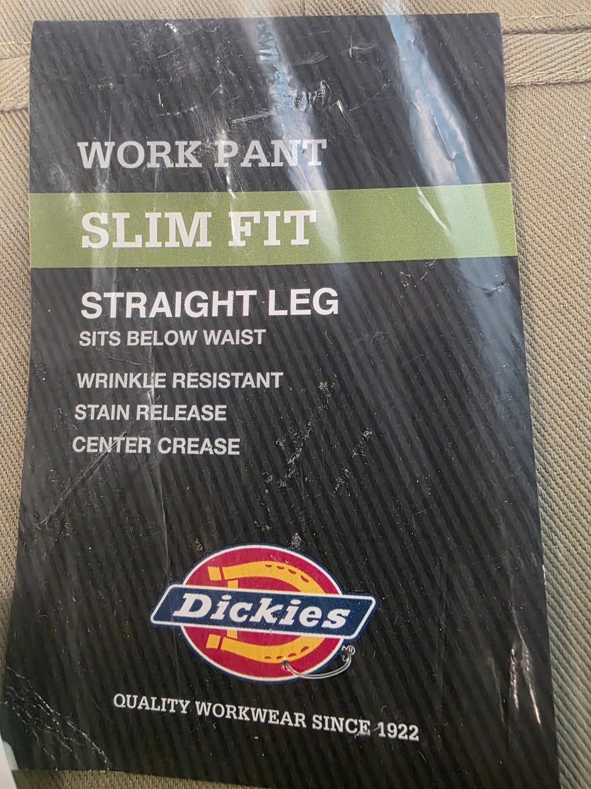 Dickies Slim Fit Straight Leg Work Pant 34W x 34L Khaki Slim Fit - Thumbnail 6