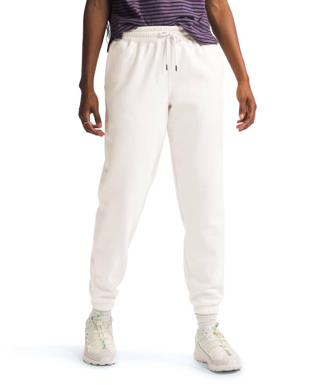 The North Face Womens Half Dome Fleece Sweatpant White Dune Sz Small - Thumbnail 2