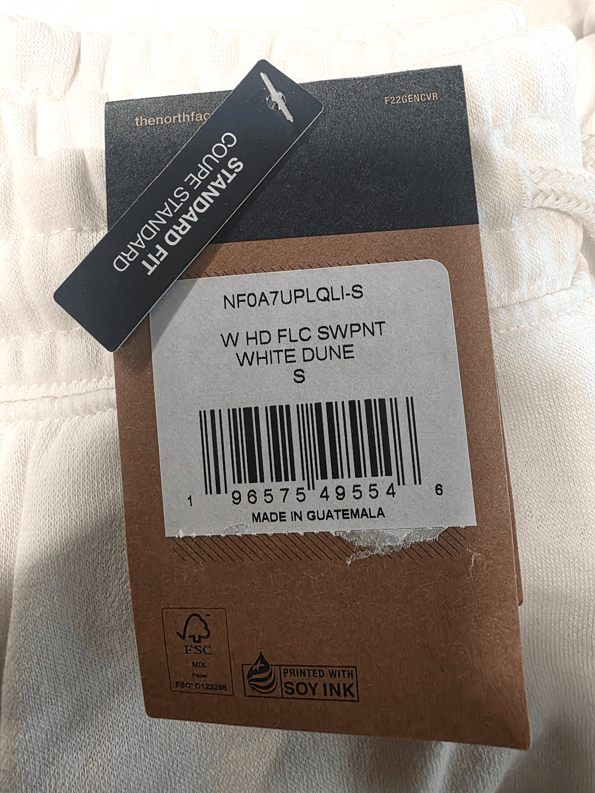 The North Face Womens Half Dome Fleece Sweatpant White Dune Sz Small - Thumbnail 4