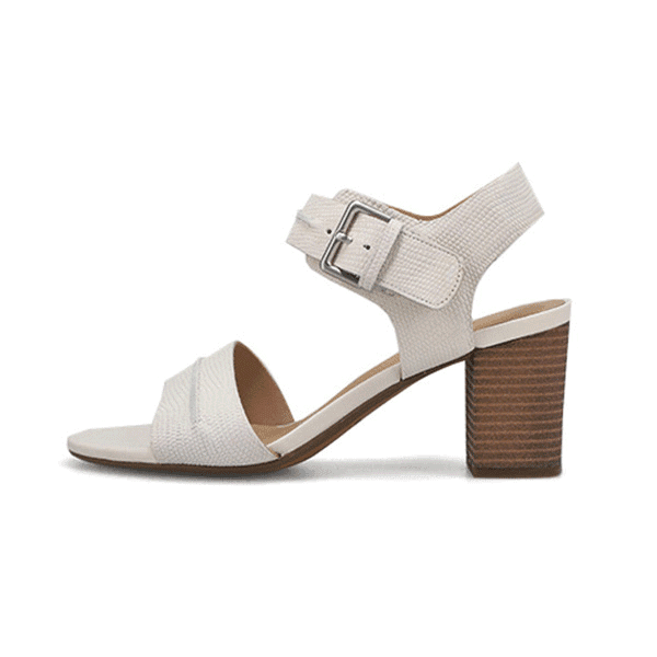 Clarks Karsea Hi Seam Slingback Sandals Women's Size 8 M Off White Block Heel - Thumbnail 8