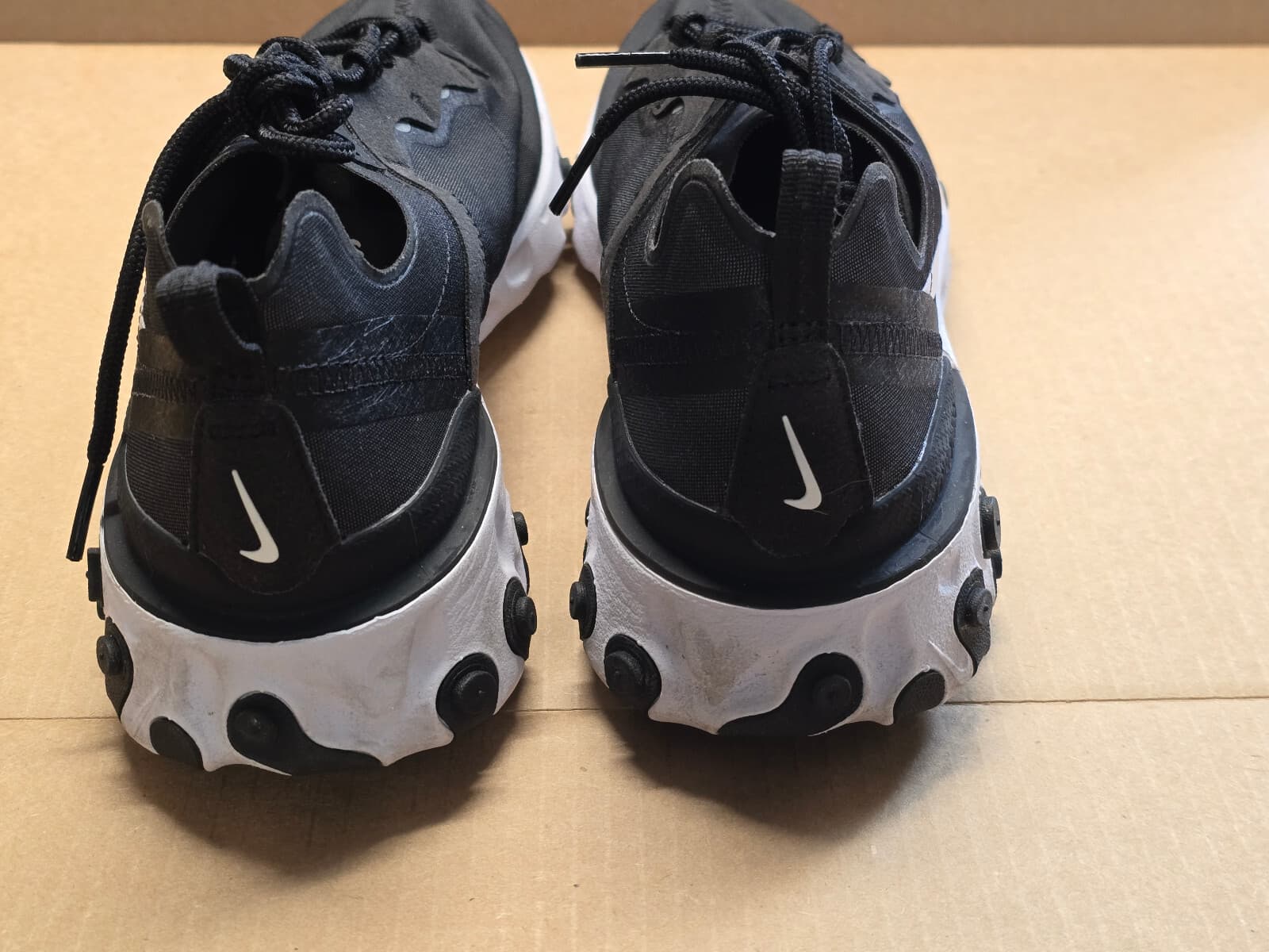 Nike React Element 55 Men Running Shoes Black White BQ6166-003 Size 8.5 - Thumbnail 3