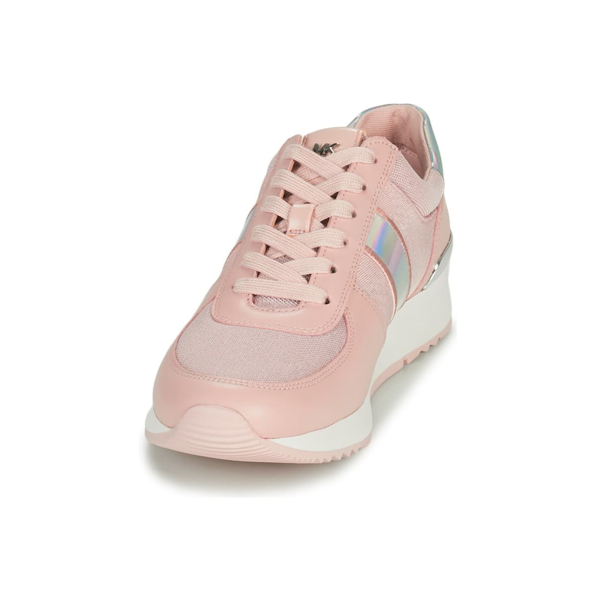 Michael Kors MK Allie Trainer Lace-up Mesh Hologram Sneakers Soft Pink 8 M - Thumbnail 3