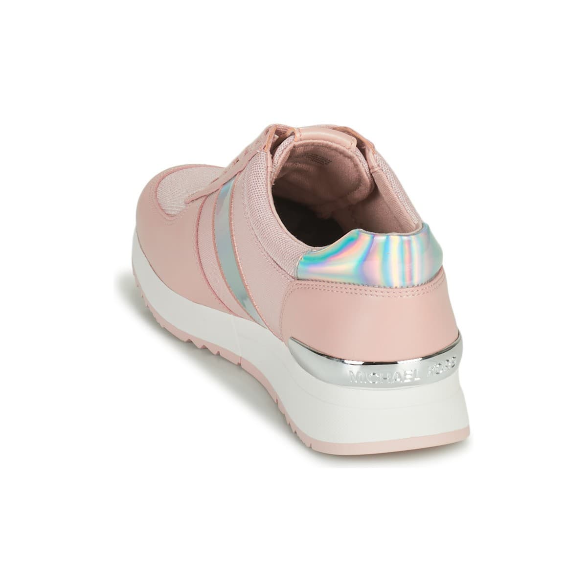 Michael Kors MK Allie Trainer Lace-up Mesh Hologram Sneakers Soft Pink 8 M - Thumbnail 5