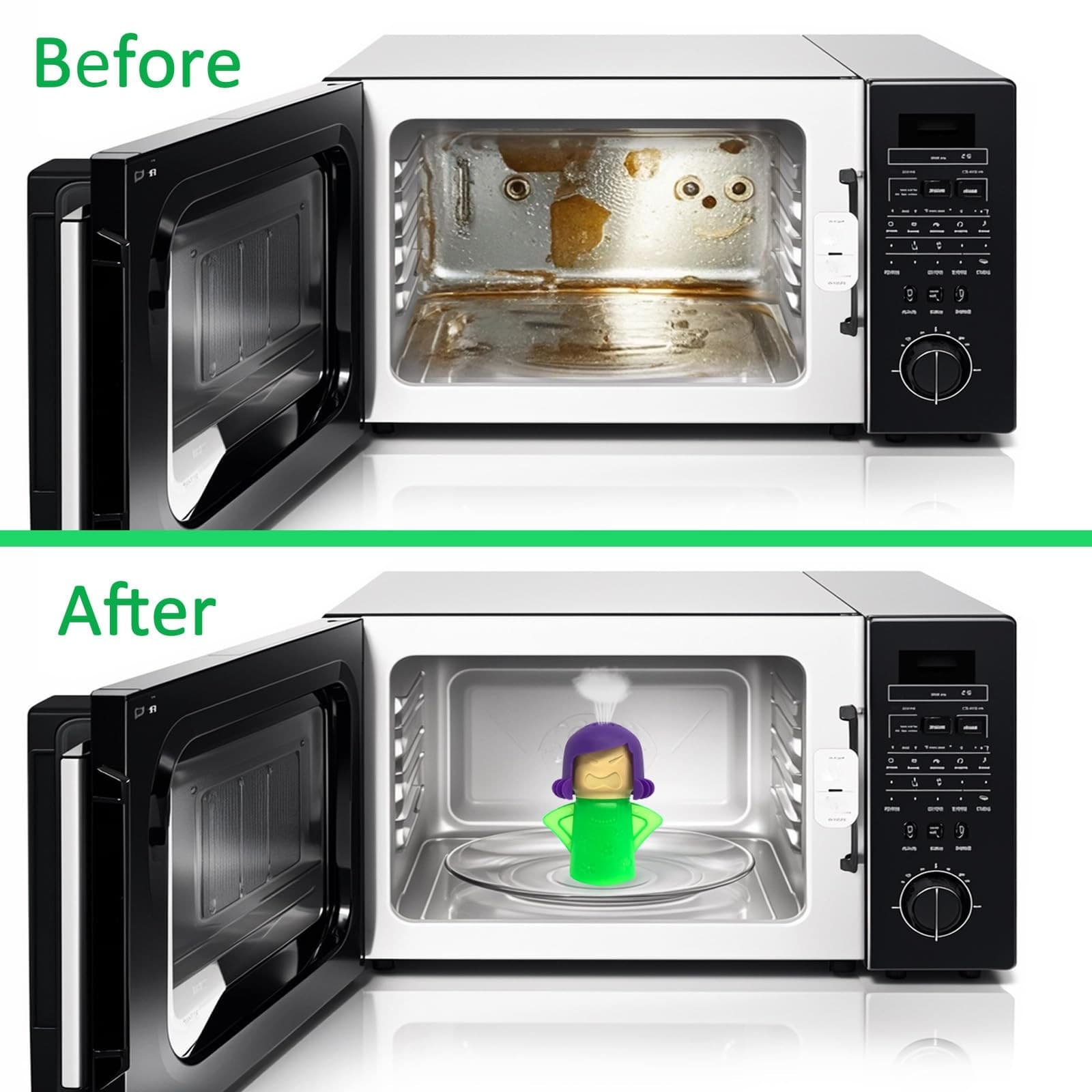 Angry Mama Microwave Cleaner Angry Mom Microwave Oven Steam Cleaner Disinfect - Thumbnail 3