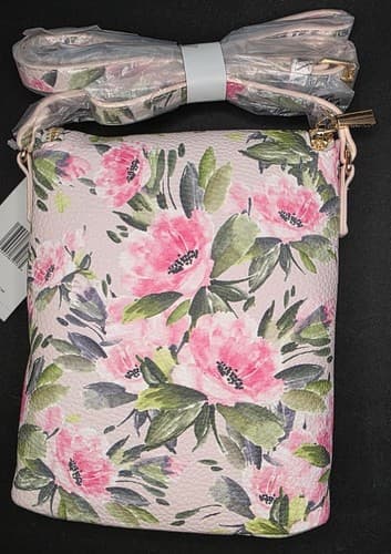 Steve Madden, Balexis Small Floral Crossbody Bag Pink Floral Adjustable Strap - Thumbnail 3