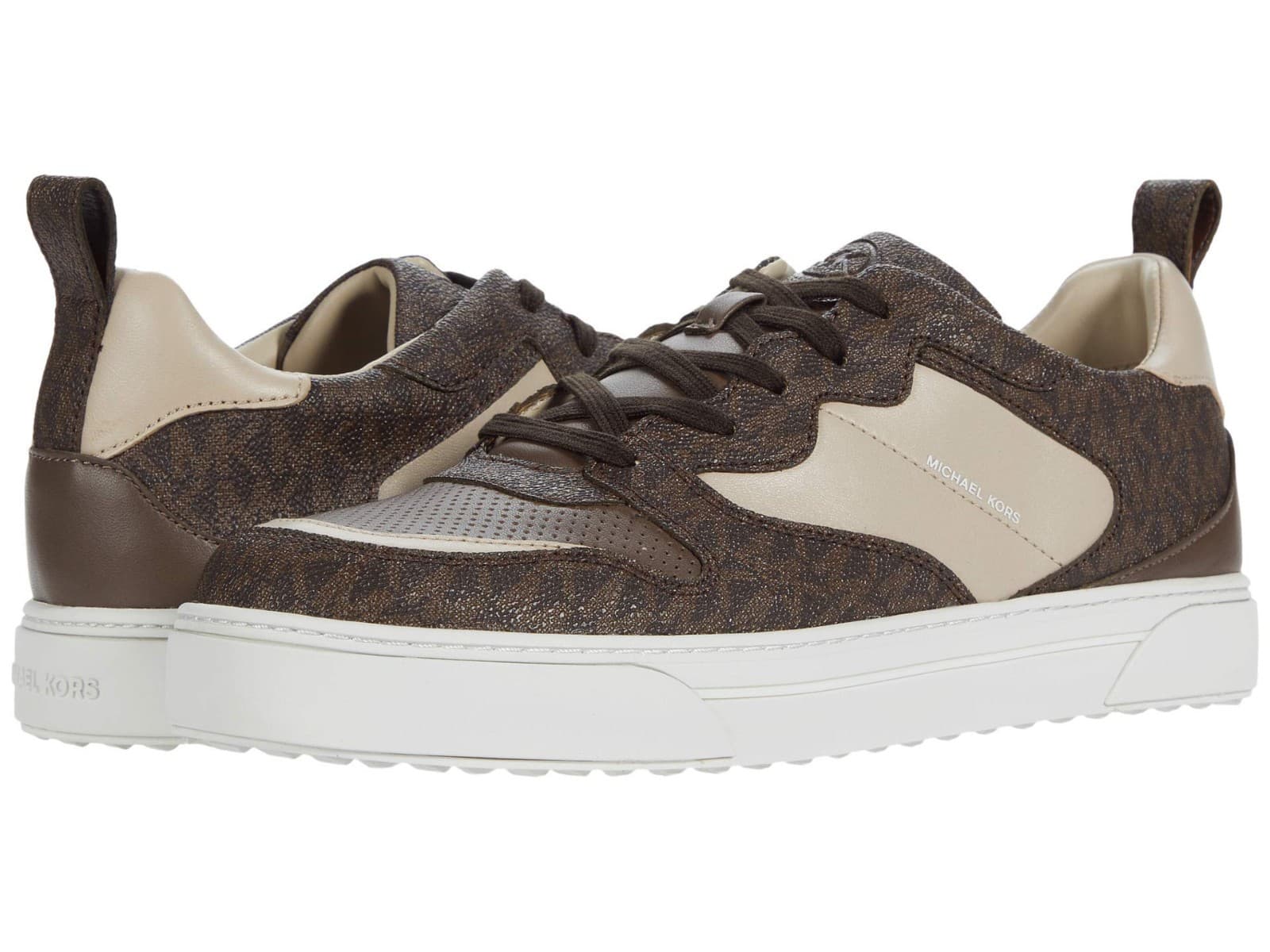 MICHAEL KORS MENS TENNIS SHOE Brown BAXTER LACE UP, 42F0BAFS3L Size 10 M - Image 1