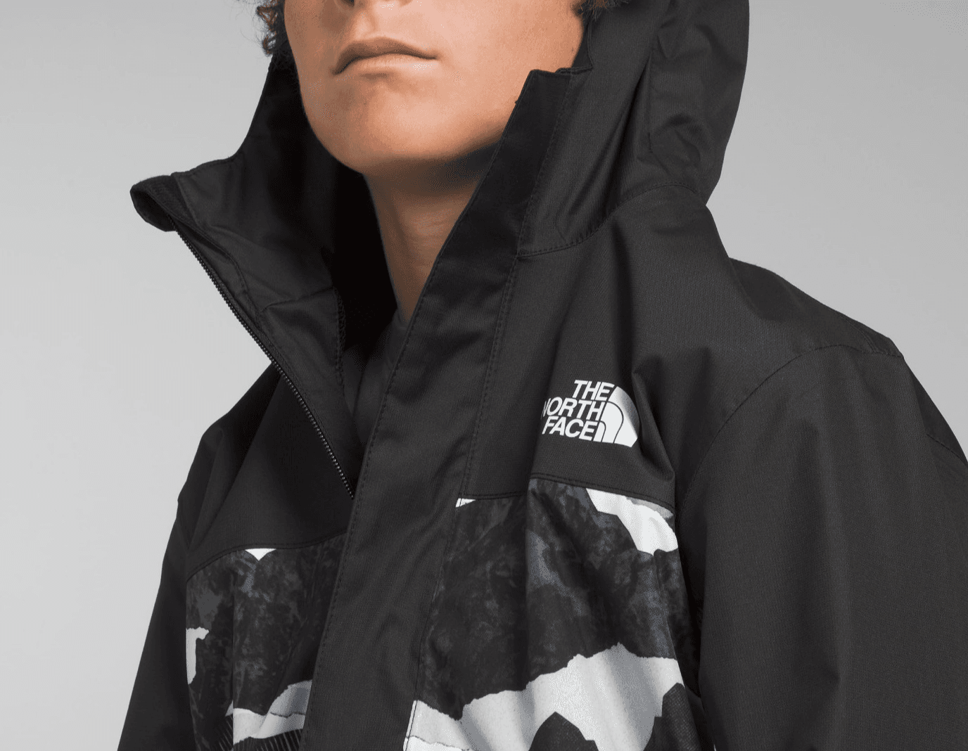 THE NORTH FACE Boys' Antora Waterproof Rain Jacket, Black Mountain Traverse 12 L - Thumbnail 3