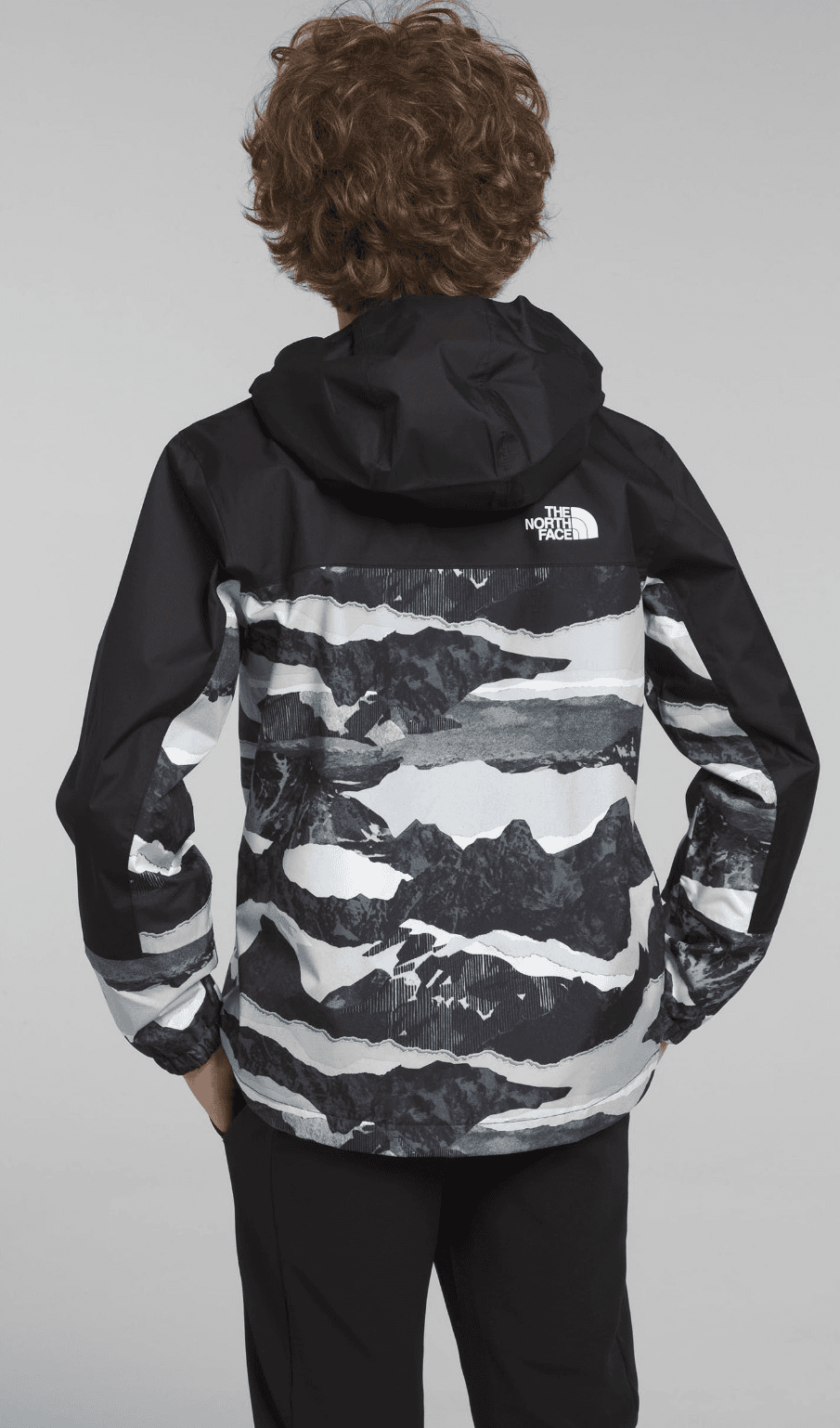 THE NORTH FACE Boys' Antora Waterproof Rain Jacket, Black Mountain Traverse 12 L - Thumbnail 4
