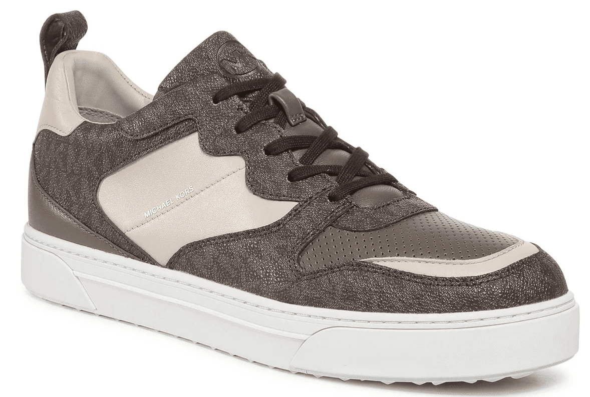 MICHAEL KORS MENS TENNIS SHOE Brown BAXTER LACE UP, 42F0BAFS3L Size 10 M - Thumbnail 3