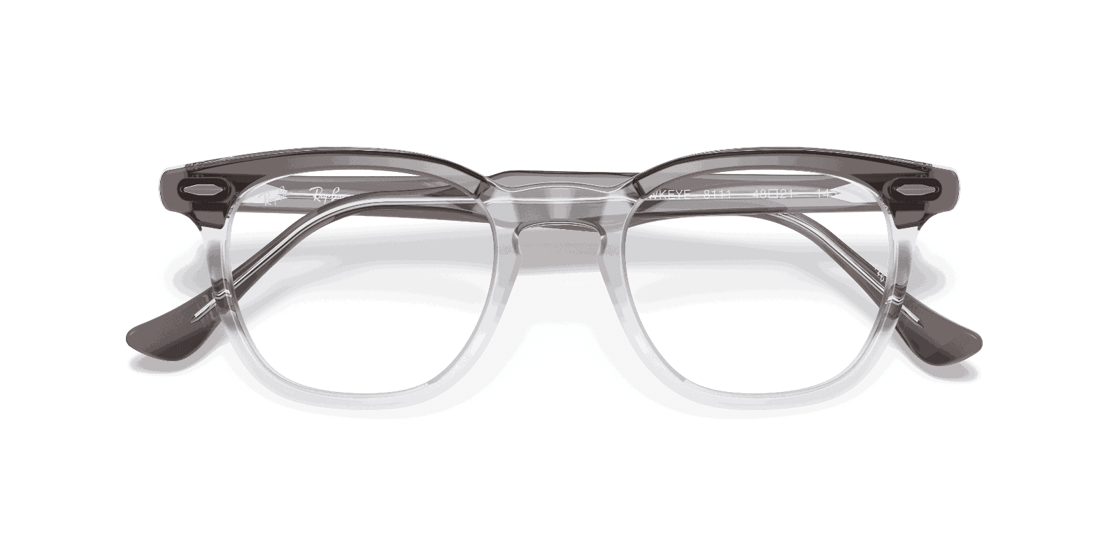 NEW RAY BAN RX 5398F HAWKEYE BLACK CLEAR AUTHENTIC FRAMES EYEGLASSES 145-50-21 - Thumbnail 3