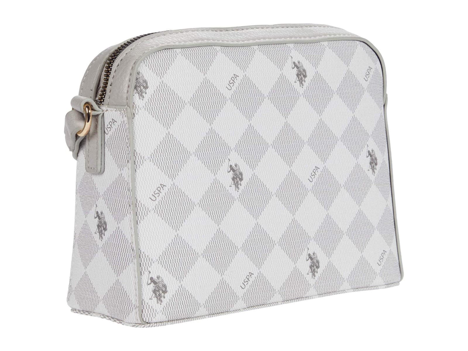 U.S. POLO ASSN. Diamond Signature Crossbody Grey One Size NEW - Thumbnail 3