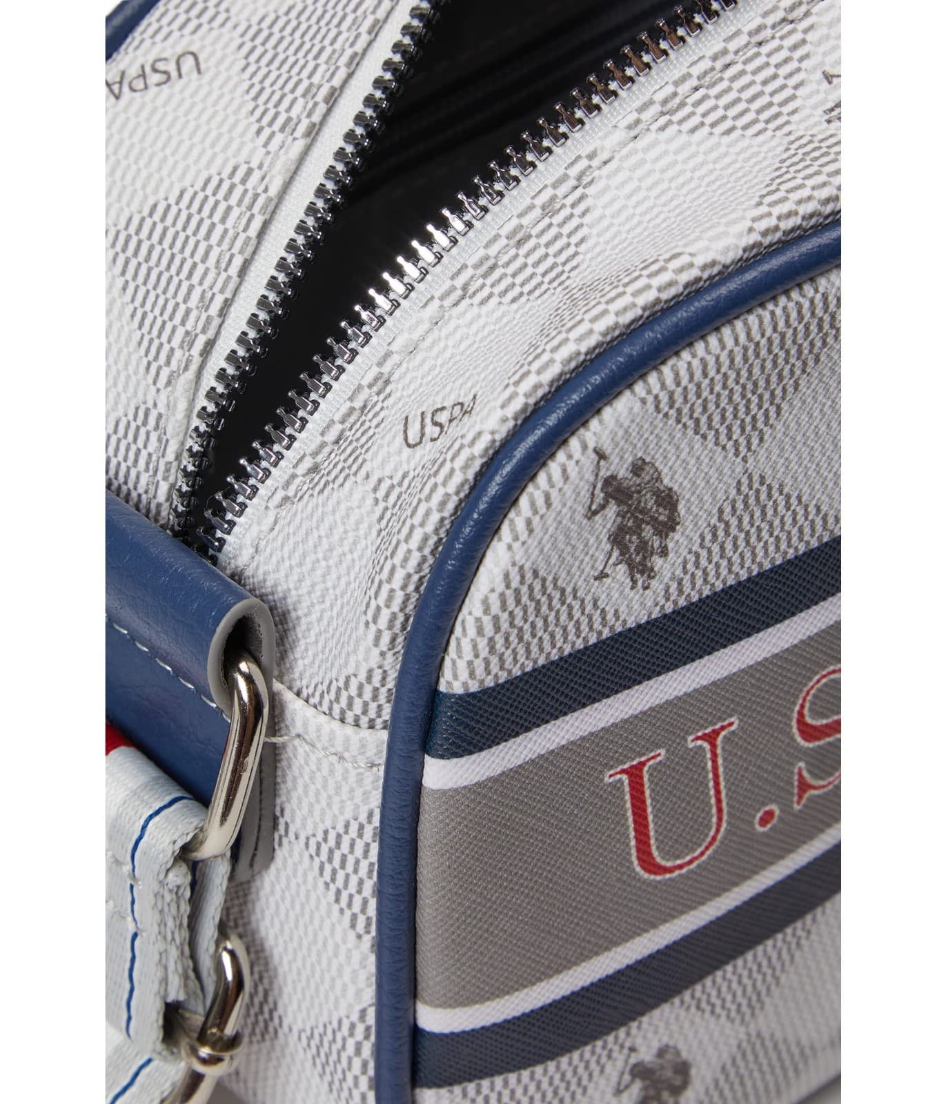 U.S. POLO ASSN. Diamond Stripe Crossbody Grey One Size 27A185AA - Thumbnail 3