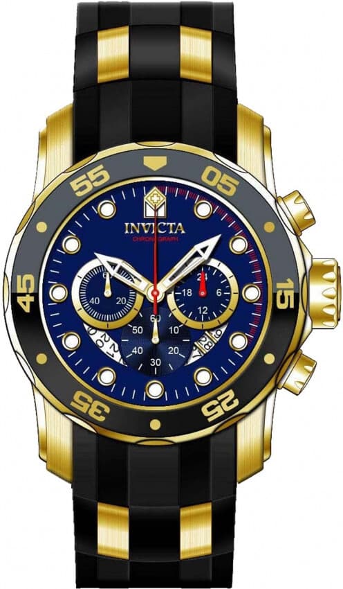 Invicta Pro Diver SCUBA Men's 48mm Gold Dial Stainless Chronograph Watch 37229 - Thumbnail 3