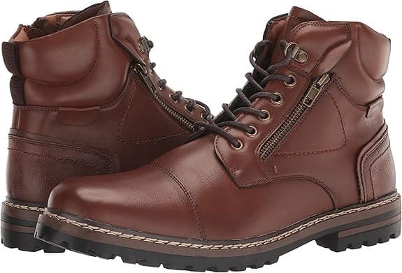 Madden M-SALUS Men's Combat Boot Cognac Size 10.5 M - Image 1