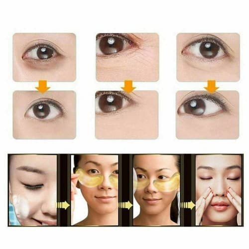 40 Pcs Gold Crystal Collagen Eye Mask Patch Wrinkle Anti Aging Dark Circle Pads - Thumbnail 5