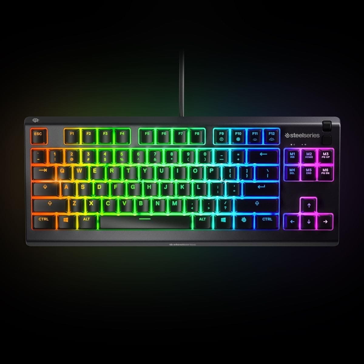 SteelSeries Apex 3 TKL Tenkeyless Gaming Keyboard Wired Quiet RGB, Anti-Ghosting - Thumbnail 7