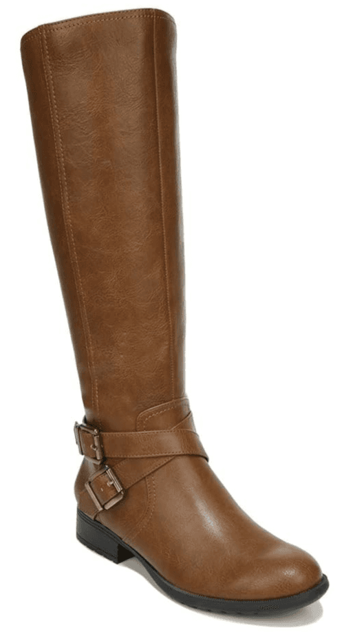 LIFE STRIDE Womens Tan Ring Wide Calf Xion Riding Boot- Size 9 M - Thumbnail 2