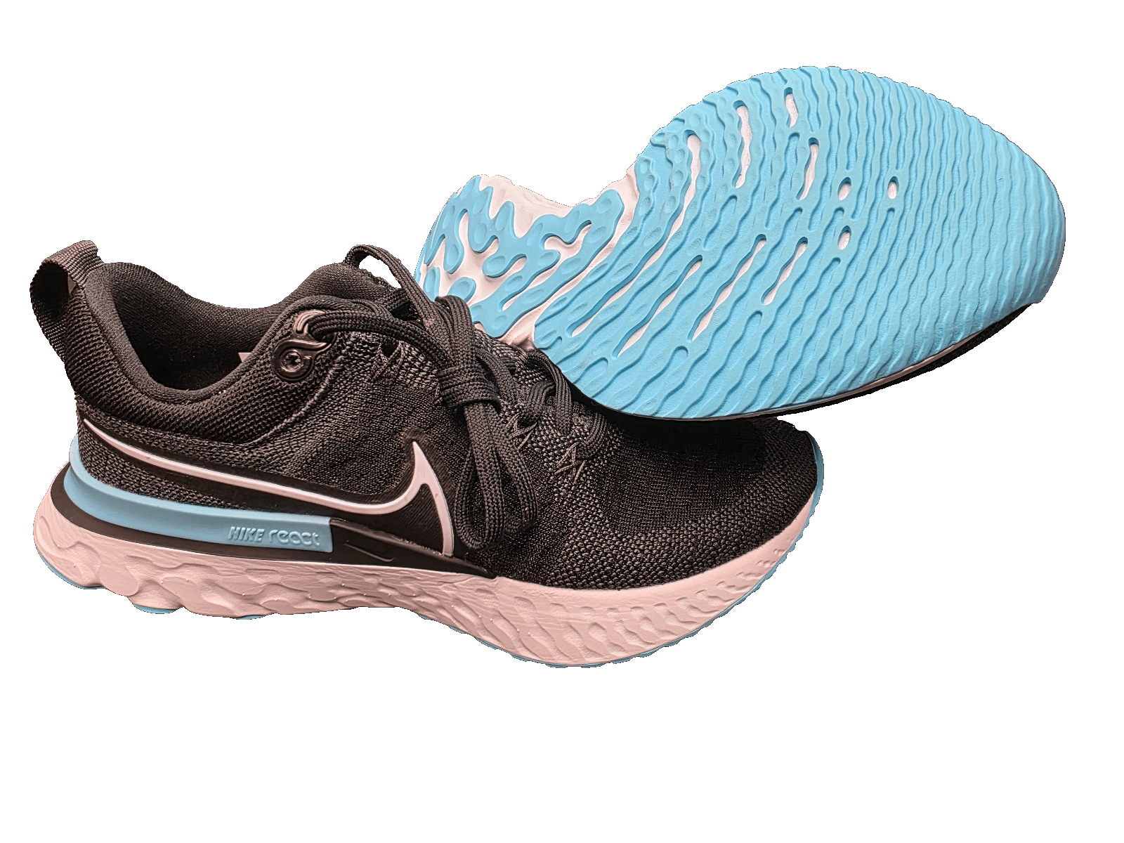 Nike React Infinity Run Flyknit 2 Women Shoes Anthracite Ghost Black Size 6.5 B - Thumbnail 2