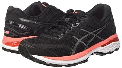 ASICS GT-2000 5 Womens Running Walking Shoes 8 Black/carbon/flash coral T757N - Image 1