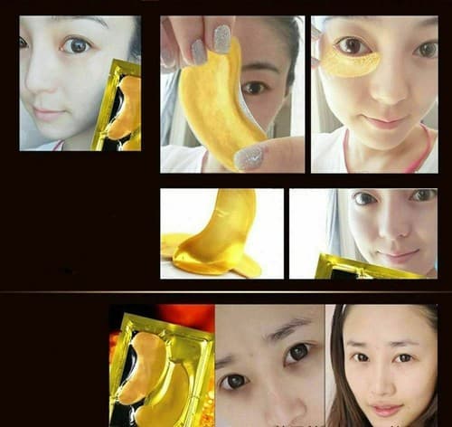 60 Pcs Gold Crystal Collagen Eye Mask Patch Wrinkle Anti Aging Dark Circle Pads - Thumbnail 3