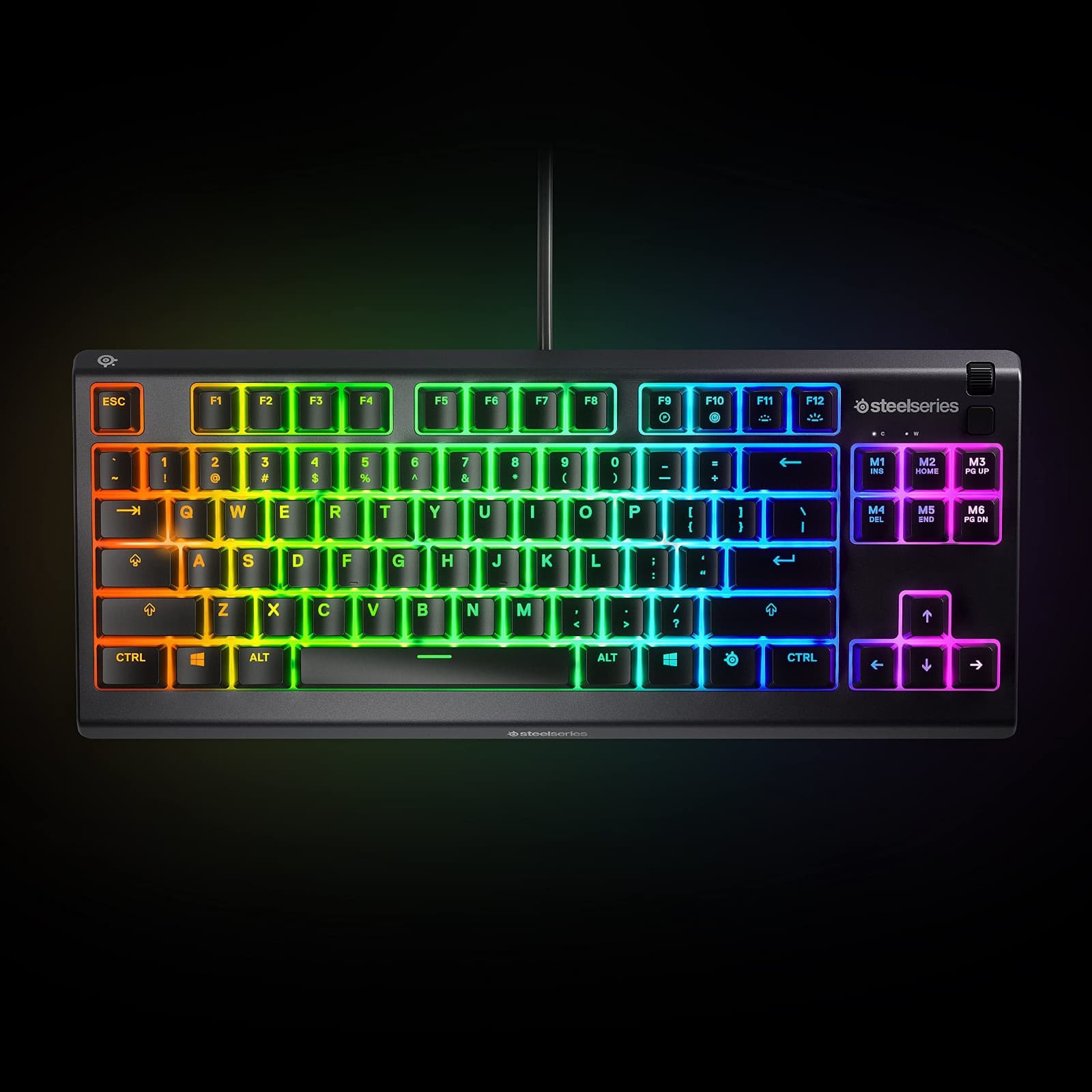 SteelSeries Apex 3 TKL Tenkeyless Gaming Keyboard Wired Quiet RGB, Anti-Ghosting - Thumbnail 3