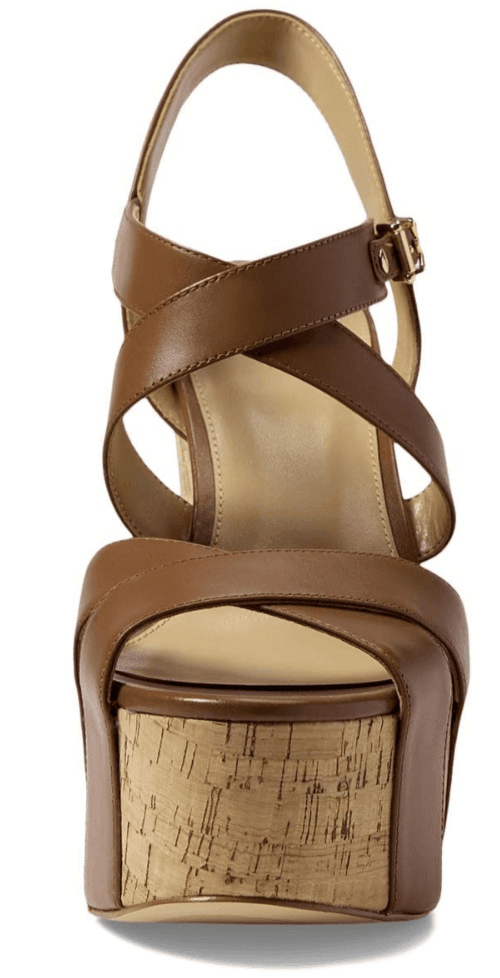 Michael Kors Suki Brown Leather Platform Sandal Women's size 7 M - Thumbnail 3