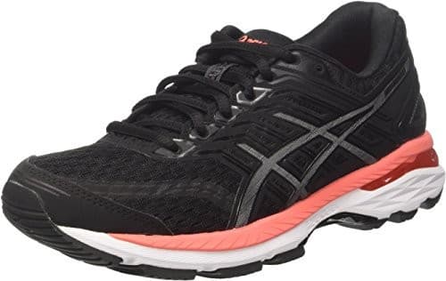ASICS GT-2000 5 Womens Running Walking Shoes 8 Black/carbon/flash coral T757N - Thumbnail 4