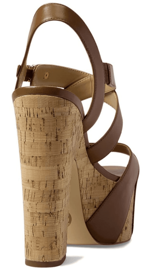 Michael Kors Suki Brown Leather Platform Sandal Women's size 7 M - Thumbnail 4