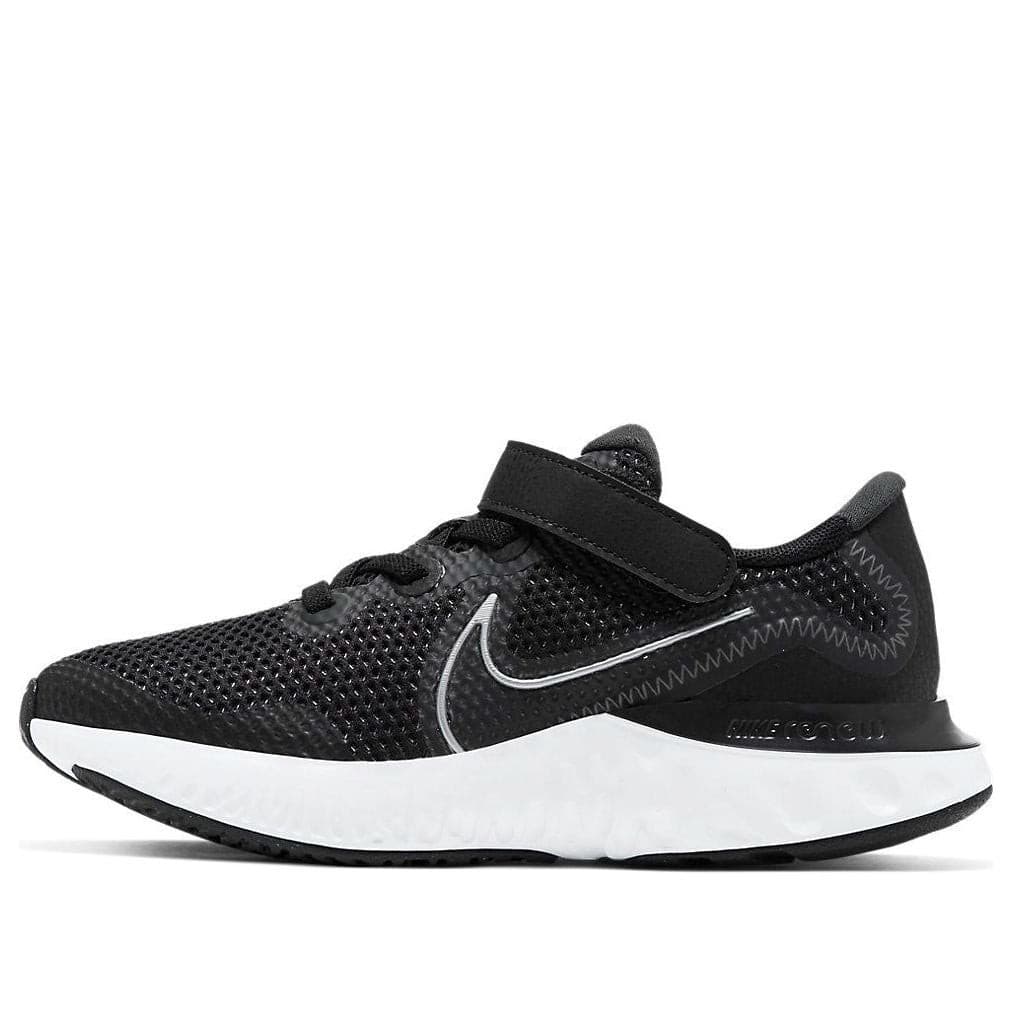 Nike Renew Run hook and loop Little Kid Running Shoes CT1436-091 Black size 2.5Y - Image 1