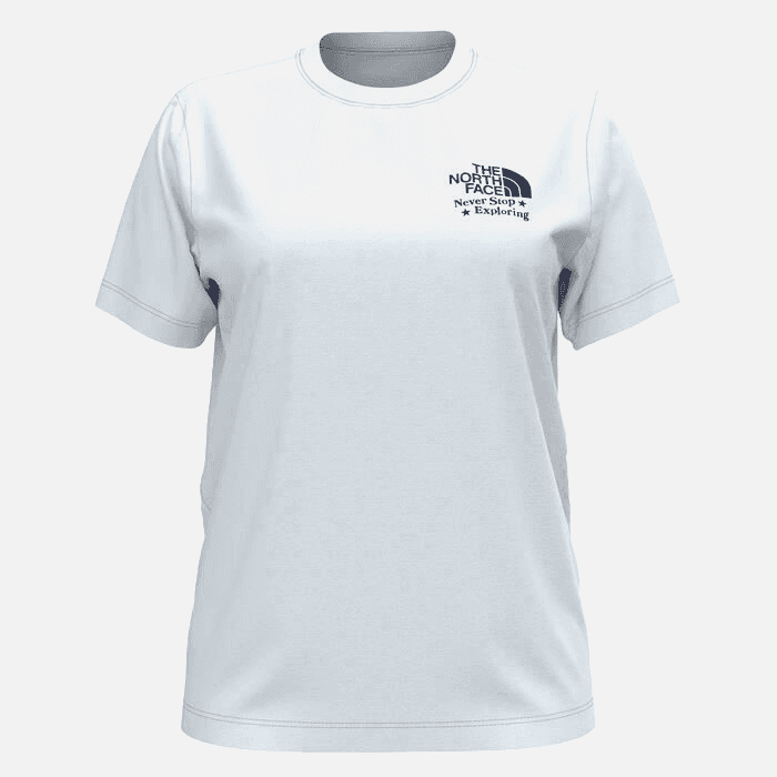 The North Face Crew Neck White USA T-Shirt Never Stop Exploring Womens Large - Thumbnail 2