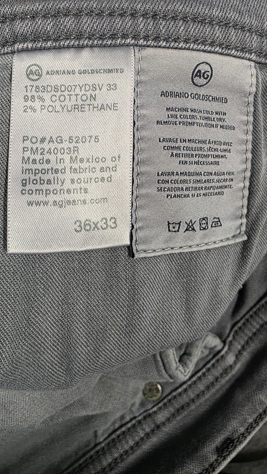 AG Jeans Tellis Modern Slim 36 x 33 7 Years Desert Overcast Cotton Polyester - Thumbnail 3