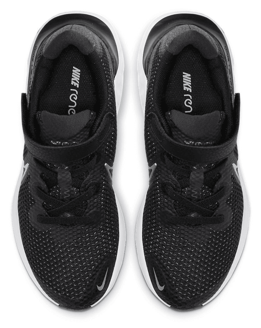 Nike Renew Run hook and loop Little Kid Running Shoes CT1436-091 Black size 2.5Y - Thumbnail 4