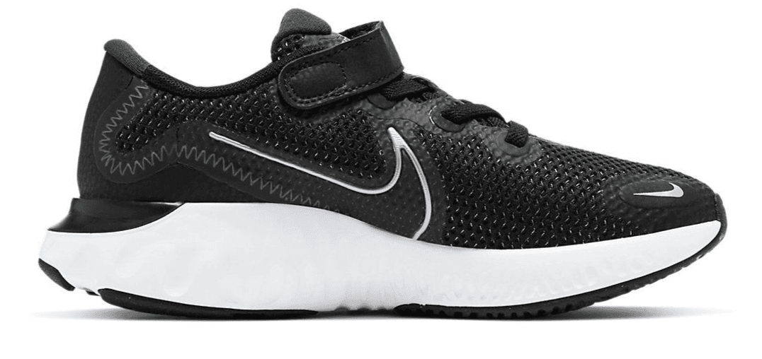 Nike Renew Run hook and loop Little Kid Running Shoes CT1436-091 Black size 2.5Y - Thumbnail 2