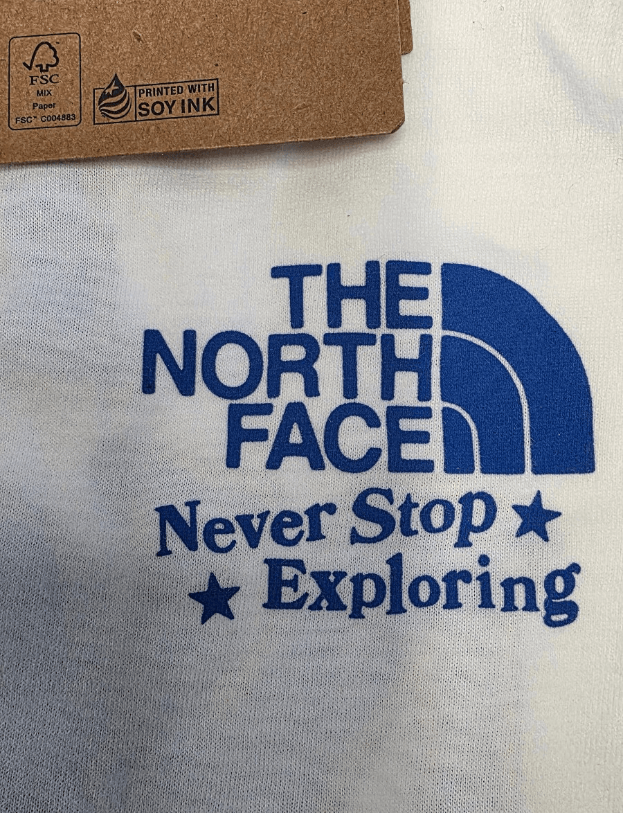 The North Face Crew Neck White USA T-Shirt Never Stop Exploring Womens Large - Thumbnail 5