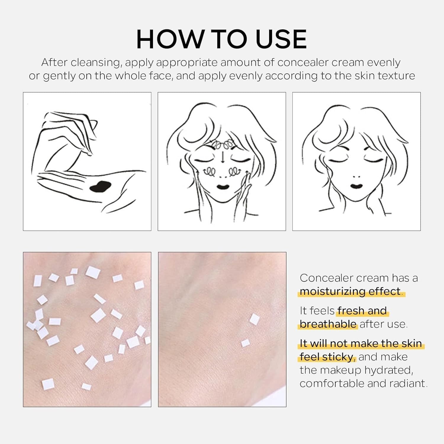SunScreen makeup Concealer Foundation 3 color Oil Control Makeup Primer Pore - Thumbnail 4