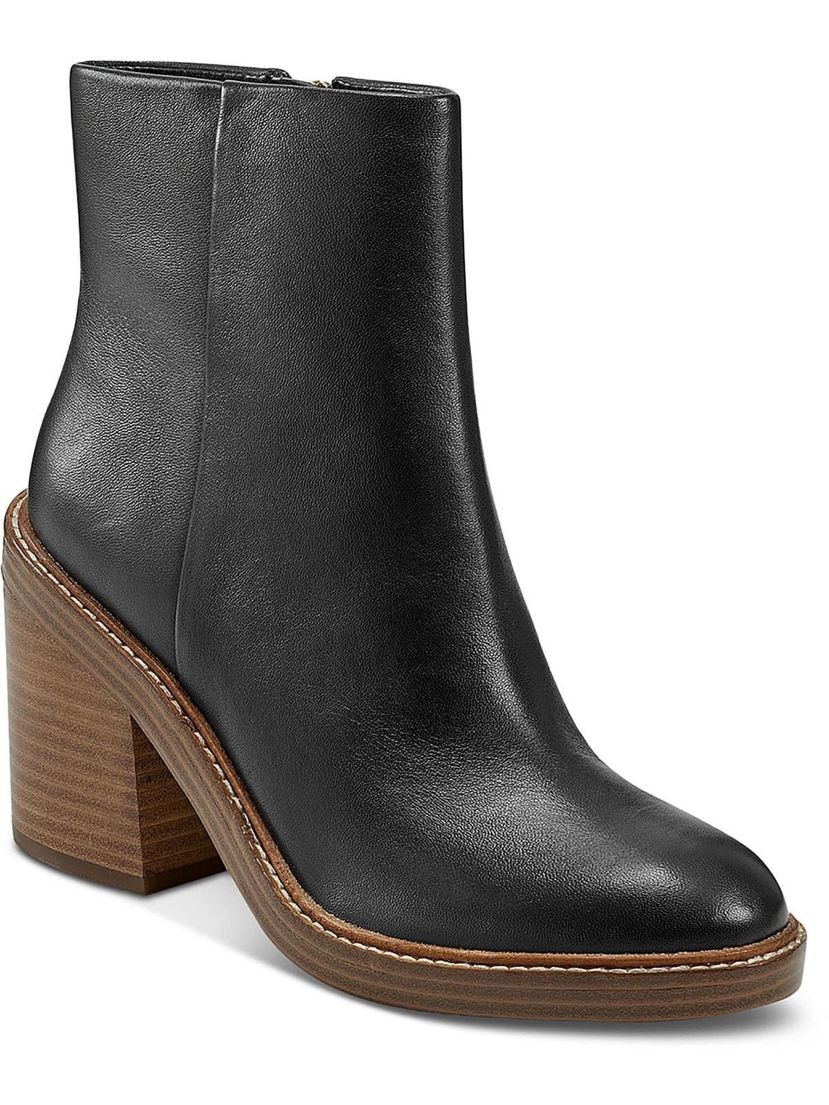 Marc Fisher LTD Women's Haleena Ankle Boot Black Leather Size 8 M - Thumbnail 3