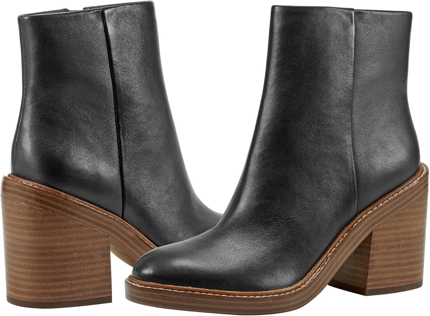 Marc Fisher LTD Women's Haleena Ankle Boot Black Leather Size 8 M - Image 1